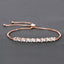 0.89 Carat Morganite & White Topaz Sterling Silver Bracelet