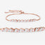 0.89 Carat Morganite & White Topaz Sterling Silver Bracelet