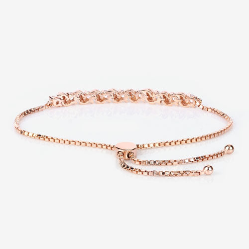 0.89 Carat Morganite & White Topaz Sterling Silver Bracelet
