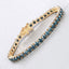 Bracelet en diamant bleu véritable de 12,95 carats en or jaune 14K