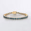 Bracelet en diamant bleu véritable de 12,95 carats en or jaune 14K