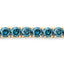 Bracelet en diamant bleu véritable de 12,95 carats en or jaune 14K