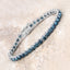 Bracelet de tennis en diamant bleu véritable de 14,33 carats en or blanc 14K