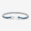 Bracelet de tennis en diamant bleu véritable de 14,33 carats en or blanc 14K