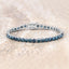 Bracelet de tennis en diamant bleu véritable de 14,33 carats en or blanc 14K