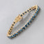 Pulsera de tenis de diamantes azules genuinos de 14.33 quilates en oro amarillo de 14K