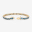 Pulsera de tenis de diamantes azules genuinos de 14.33 quilates en oro amarillo de 14K