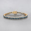 Pulsera de tenis de diamantes azules genuinos de 14.33 quilates en oro amarillo de 14K
