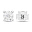 Boucles d'oreilles en diamant blanc véritable de 1,02 carat en or blanc 14K