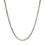 Chaîne en argent sterling 2,5 mm plaquée rhodium style popcorn