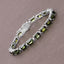Bracelet en or blanc 14K avec tourmaline verte de 19,04 carats et diamants blancs