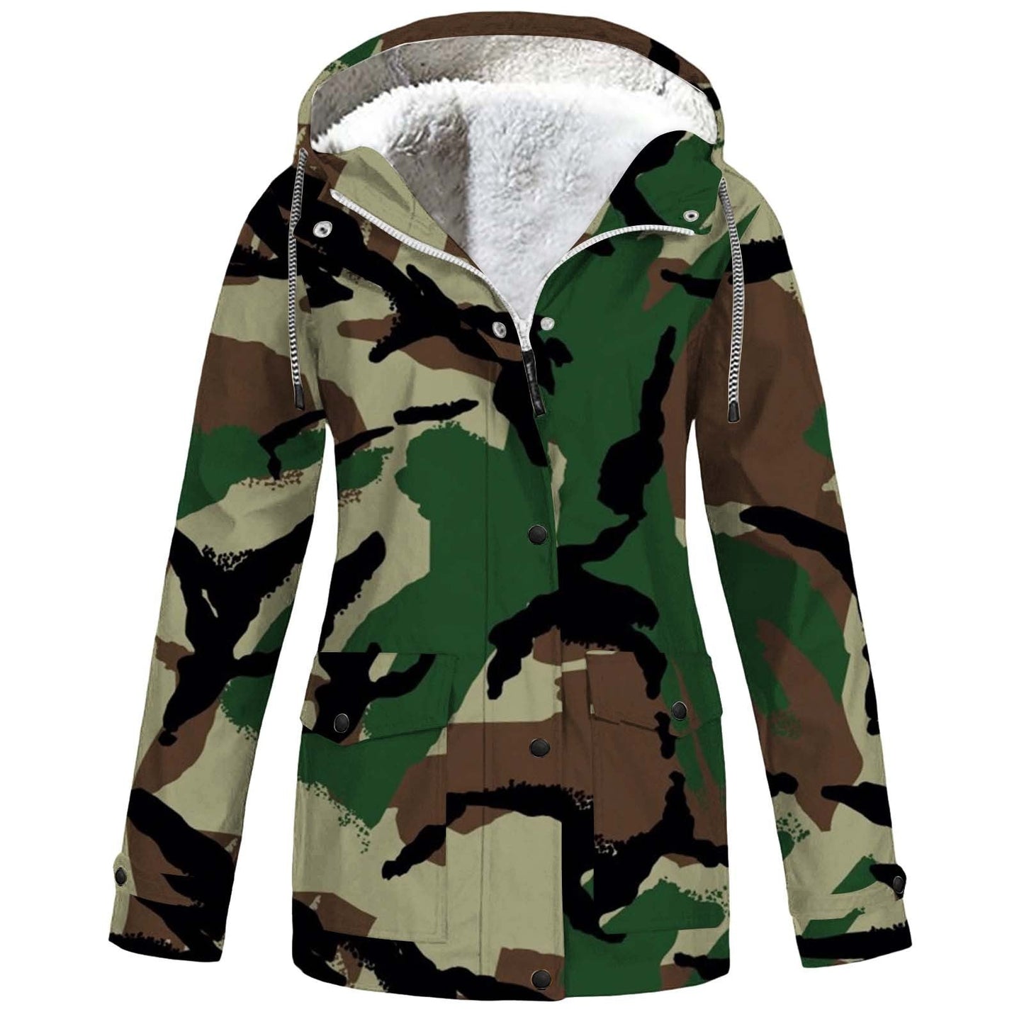 Hooded Camouflage Waterproof Outdoor Shell Jacket