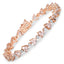Bracelet en or rose 14K avec morganite véritable de 7,56 carats et diamants blancs