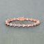 Bracelet en or rose 14K avec morganite véritable de 7,56 carats et diamants blancs