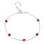 1.50 Carat Genuine Garnet .925 Sterling Silver Bracelet