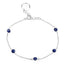 1.50 Carat Genuine Blue Sapphire Sterling Silver Bracelet