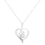 Collier Pendentif en Cœur Accentué de Diamants en Or Blanc 10K Espira