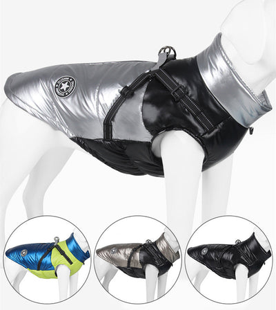 Reflective Windproof Cotton Coat for Big Dogs