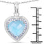 Pendentif en argent sterling de 7,36 carats en topaze bleue et tanzanite