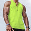 Camiseta sin mangas de talla grande para hombres con textura acanalada