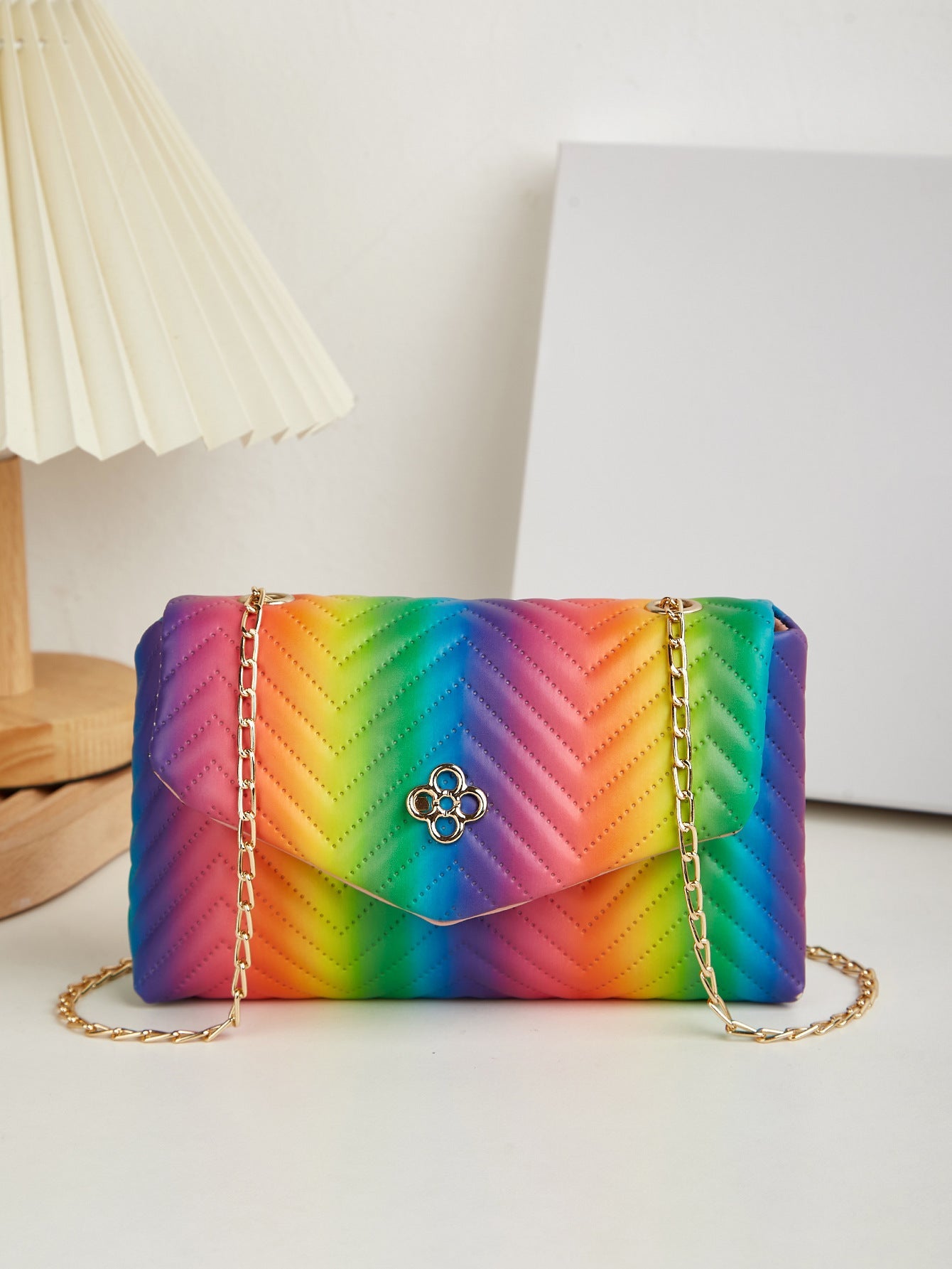 Trousse de maquillage élégante à contraste de couleurs pour le voyage
