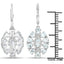 Elegant 2.93 Carat Aquamarine & White Topaz Sterling Silver Earrings