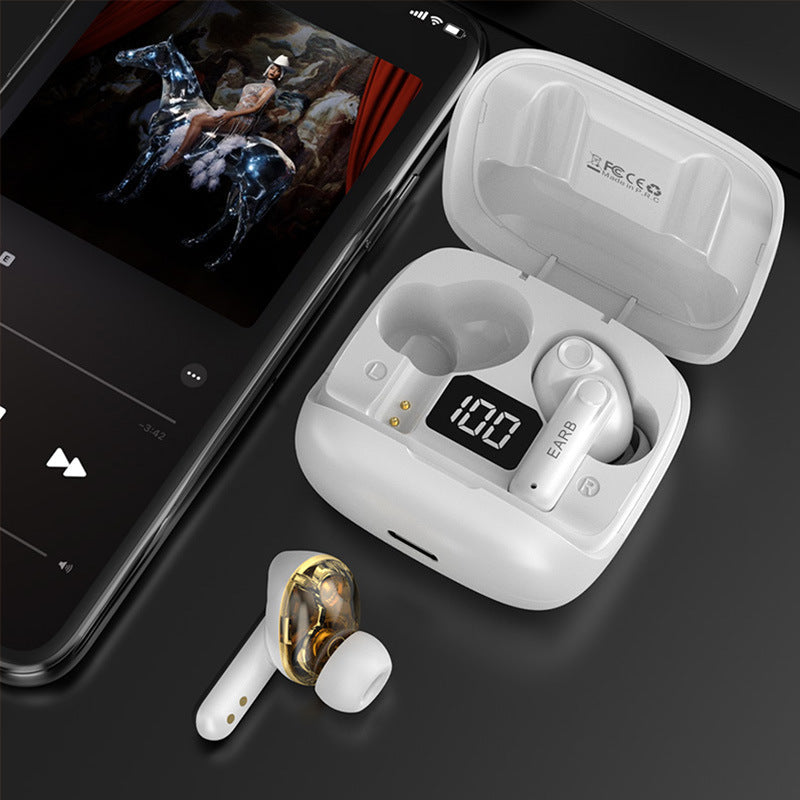 Mini Transparent Wireless Bluetooth Headset with Digital Display