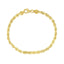 Pulsera de cuerda de corte de diamante sólido de oro amarillo de 10k - 5.0mm