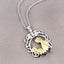 Pendentif en argent sterling avec saphir bleu véritable de 0,12 carat