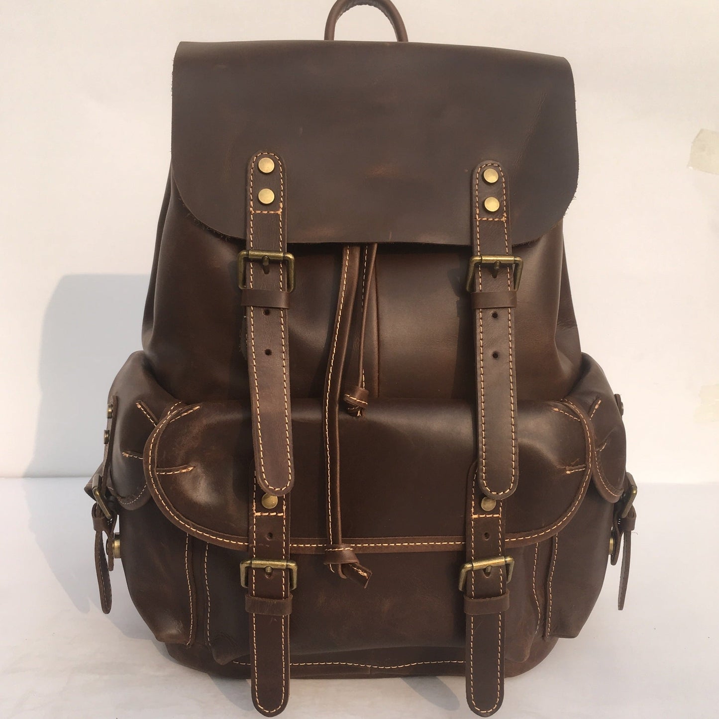Men's Premium Real Leather Backpack