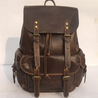 Men's Premium Real Leather Backpack
