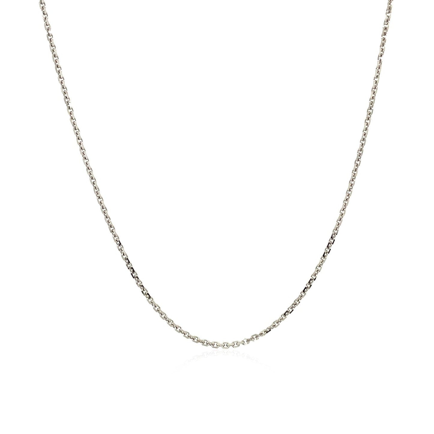 Collier en chaîne réglable en or blanc 10 carats