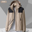 Unisex Colorblock Hooded Windbreaker Jacket with Pockets