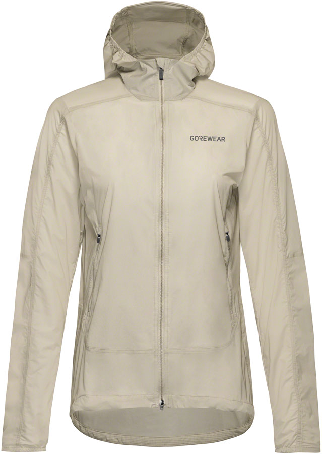 Gorewear Fernflow Chaqueta Cortavientos con Capucha - Beige Mujer Pequeña