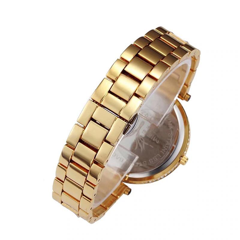 Montre à Quartz Élégante pour Femme avec Accents en Cristal