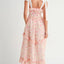 Robe Midi Imprimée Florale Élégante avec Bretelles