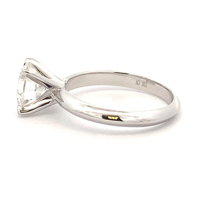 Natural 1.75ct Moissanite Engagement Ring in Sterling Silver