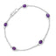 Bracelet en argent sterling .925 avec améthyste véritable de 1,70 carat