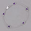 Bracelet en argent sterling .925 avec améthyste véritable de 1,70 carat