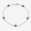 Bracelet en argent sterling .925 avec améthyste véritable de 1,70 carat