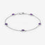 Bracelet en argent sterling .925 avec améthyste véritable de 1,70 carat