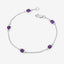 Bracelet en argent sterling .925 avec améthyste véritable de 1,70 carat