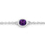 Bracelet en argent sterling .925 avec améthyste véritable de 1,70 carat