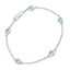 1.80 Carat Genuine Blue Topaz Sterling Silver Bracelet