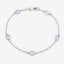 1.80 Carat Genuine Blue Topaz Sterling Silver Bracelet