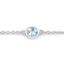 1.80 Carat Genuine Blue Topaz Sterling Silver Bracelet