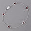 Pulsera de Plata Esterlina .925 con Granate Genuino de 2.25 Quilates