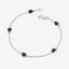 Pulsera de Plata Esterlina .925 con Granate Genuino de 2.25 Quilates