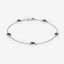 Pulsera de Plata Esterlina .925 con Granate Genuino de 2.25 Quilates