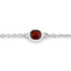 Pulsera de Plata Esterlina .925 con Granate Genuino de 2.25 Quilates